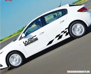 Bộ Tem Decal Wrc Kẻ Sọc Ô Cờ Dán Sườn Xe Ô Tô ( Mẫu 1) Ms-99