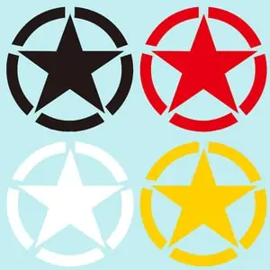 Tem Decal Ngôi Sao Năm Cánh Dán Trang Trí Ô Tô Ms-130