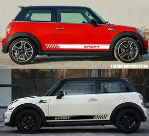 Dải Tem Sport Dán Trang Trí Sườn Xe Ô Tô Ms-197