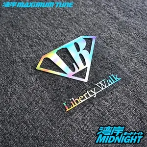 Tem Decal Chữ Lb Liberty Walk Màu Sắc 15x15 Cm Dán Trang Trí Ô Tô Ms-257