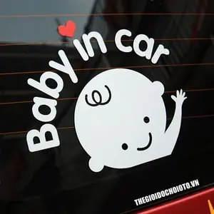 Decal Tem Baby In Car (mẫu 1) Ms-65