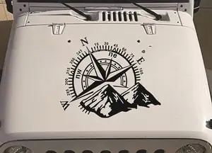 Tem Dán Hình Là Bàn Và Ngọn Núi Dán Trang Trí Ô Tô Ms-200