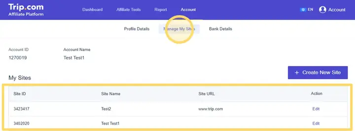 Bước 4: Bắt Đầu Tham Gia Chương Trình Affiliate Trip.com