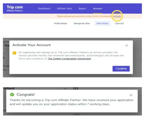 Bước 3: Kích Hoạt Tài Khoản