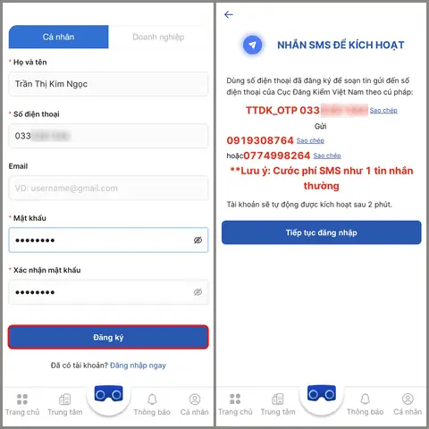 Cách Đăng Ký Tài Khoản Trên Ứng Dụng Ttdk