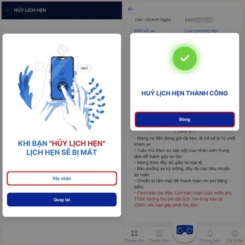 Cách Hủy Đăng Ký Lịch Hẹn Đăng Kiểm Xe Ô Tô