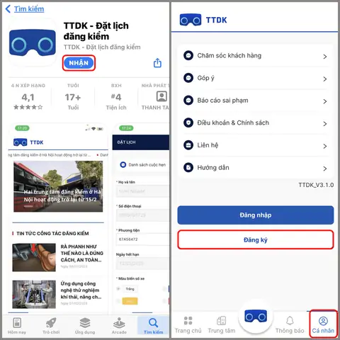 Cách Đăng Ký Tài Khoản Trên Ứng Dụng Ttdk
