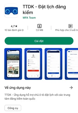 5/ Đặt Lịch Đăng Kiểm Tại Bà Rịa Vũng Tàu Qua App Ttdk