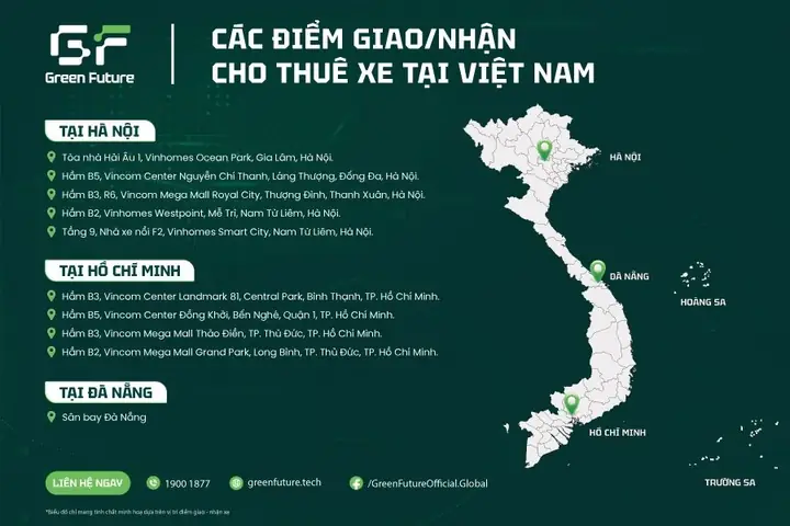 Câu 5: Công Ty Hiện Đang Có Các Điểm Thuê Xe Ở Đâu?