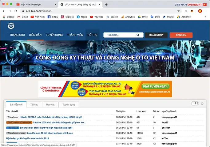 Cộng Đồng Kỹ Thuật Ô Tô – Oto-hui