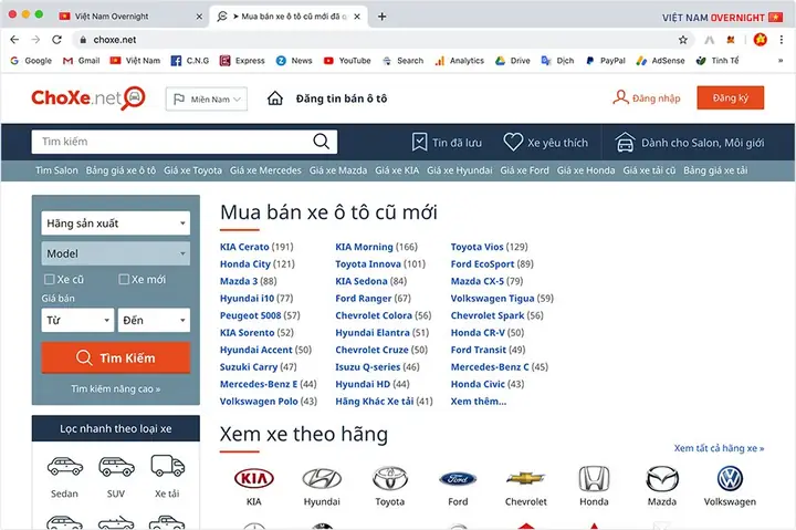 Chợ Xe – Cổng Thông Tin Mua Bán Ô Tô Lâu Đời