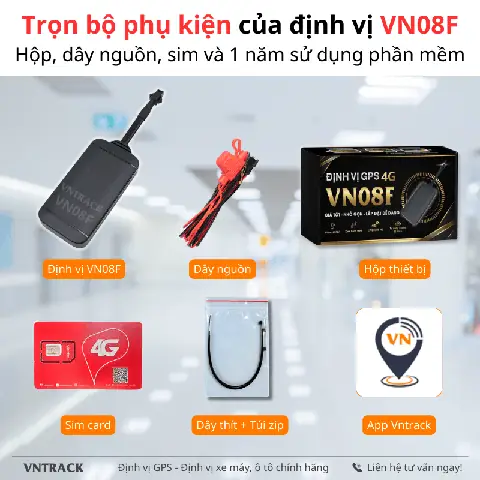 Trọn Bộ Phụ Kiện, Đóng Gói Của Định Vị Gps Vn08f