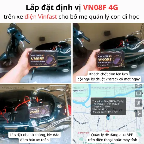 Lắp Đặt Định Vị Vn08f 4g Trên Xe Điện Vinfast