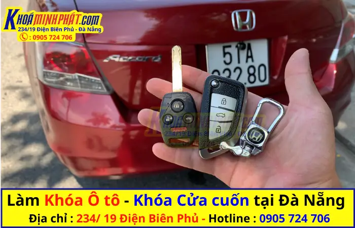 Làm Chìa Khóa Xe Ô Tô Tại Đà Nẵng Honda Accord