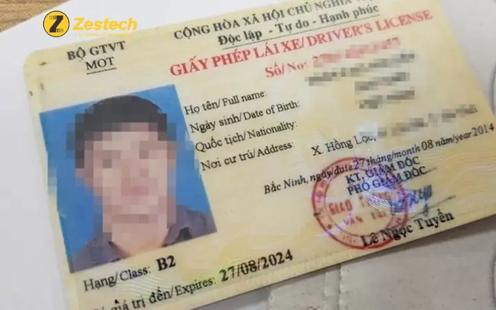 Đối Với Hạng Bằng Lái B1, B2