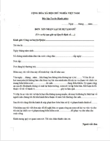 Xe Bị Tạm Giữ Để Phục Vụ Công Tác Điều Tra Lỗi Vi Phạm Giao Thông.