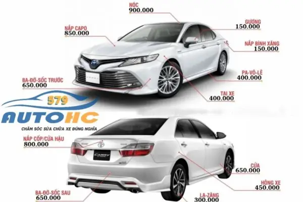 Bảng Giá Sơn Xe 4 Chỗ Sedan