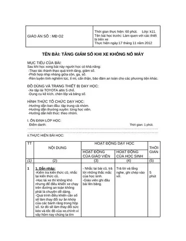 Giáo Án Lý Thuyết Dạy Lái Xe Ô Tô: Cẩm Nang Toàn Diện Từ A Đến Z