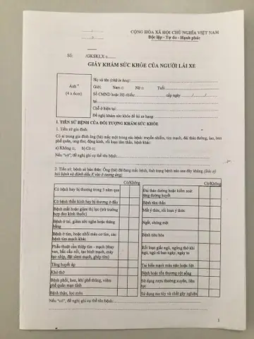 Quy Trình Khám Sức Khỏe Thi Bằng Lái Xe Ô Tô