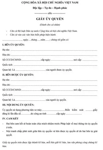 Giấy Ủy Quyền Rút Hồ Sơ Xe Ô Tô: Hướng Dẫn Chi Tiết, Mẫu Chuẩn & Điểm Cần Lưu Ý