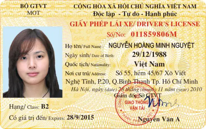 Giới Hạn Bằng Lái Xe Ô Tô, Quy Định Bằng Lái Xe Ô Tô, Phân Loại Hạng Xe