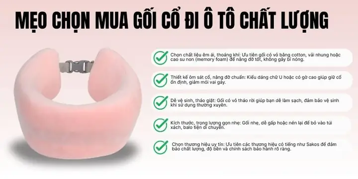 Mẹo Chọn Mua Gối Cổ Chất Lượng