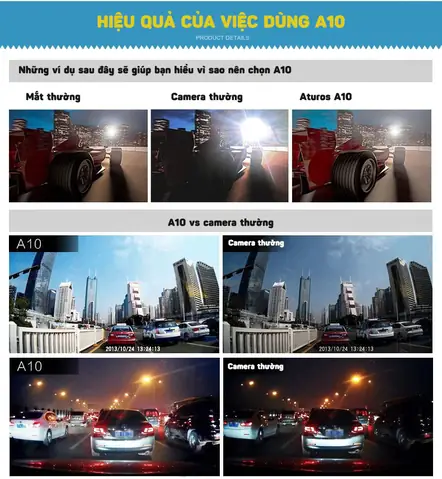 Gương Chiếu Hậu Cho Xe Ô Tô Aturos A10 Tích Hợp Camera Kép Full Hd1080p, Góc Rộng - An Toàn Hơn Trên Mọi Hành Trình