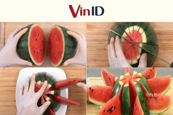 Trang Trí Dưa Hấu Thành Hình Bông Hoa