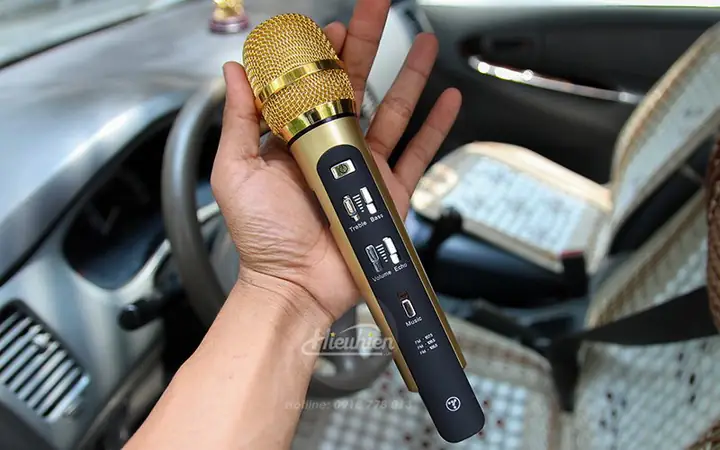 Tuxun K9– Micro Hát Karaoke Chuyên Nghiệp Trên Ô Tô, Xe Hơi – Phiên Bản 3 Tần Số Fm
