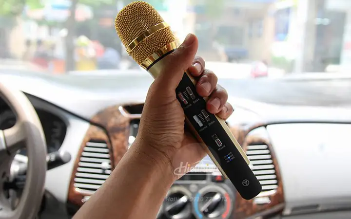 Tuxun K9– Micro Hát Karaoke Chuyên Nghiệp Trên Ô Tô, Xe Hơi – Phiên Bản 3 Tần Số Fm