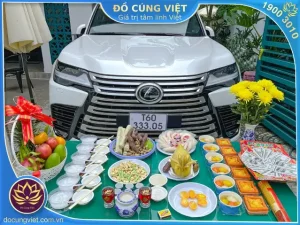 Hình Ảnh Mâm Cúng Xe Mới Thực Tế