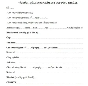 Mẫu Hợp Đồng Thanh Lý Xe Ô Tô Công Ty: Quy Trình, Nội Dung & Lưu Ý Pháp Lý