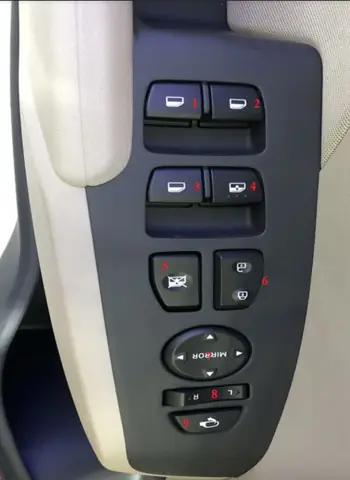 Các Nút Chức Năng Trên Cửa Của Tài Xế Xe