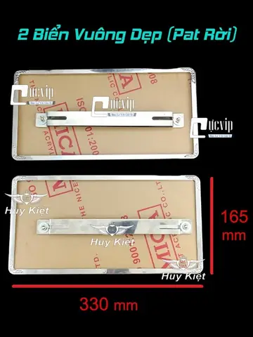 Bộ 2 Khung Biển Số Xe Hơi, Ô Tô Kích Thước Mới Kèm Mica Có Viền Inox Cho Xe Đăng Ký Biển Mới 2022 - 2023 (biển Trắng, Vàng, Xanh)