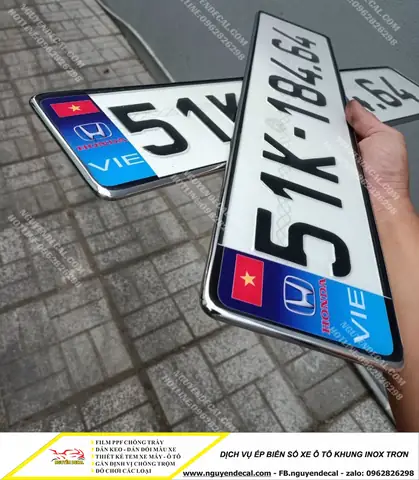 Dá»ch Vá»¥ Ã©p Biá»n Sá» Xe Ã´ Tã´ Khung Inox