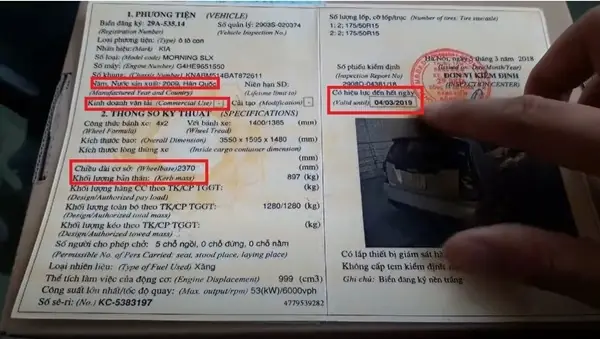 Những Chi Tiết Đáng Chú Ý Trên Giấy Đăng Kiểm Khi Mua Ô Tô Cũ
