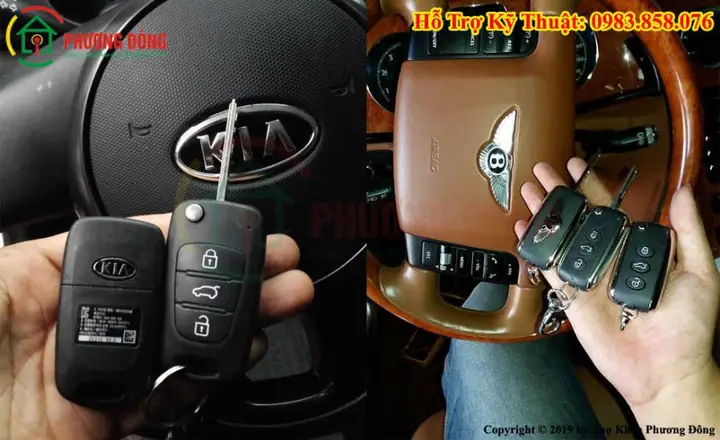 Làm Chìa Khóa Xe Ô Tô Điều Khiển Remote Đóng Mở Cửa Mở Cốp Tự Động