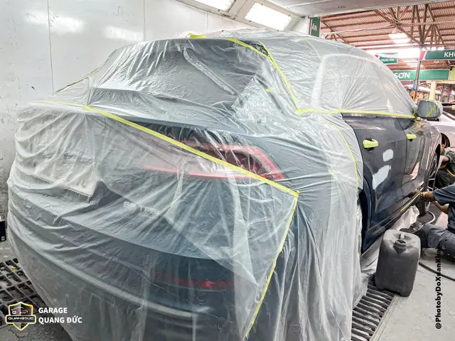 Quy Trình Sơn Lại Toàn Bộ Xe Audi Q8
