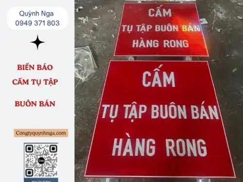 Biển Báo Cấm Tụ Tập Buôn Bán - Ý Nghĩa Và Kích Thước