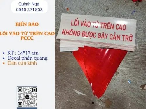 Biển Báo Lối Vào Trên Cao Pccc - Quy Định Và Kích Thước