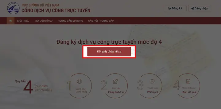 Cách Đăng Ký Đổi Bằng Lái Xe Online Trên Máy Tính