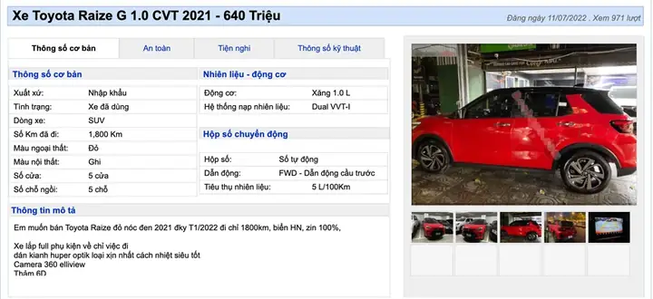 Giá Xe Cũ Tăng Cao