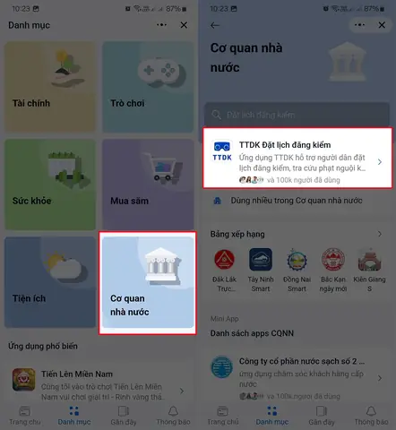 Cách Đặt Lịch Đăng Kiểm Ô Tô Trên Zalo