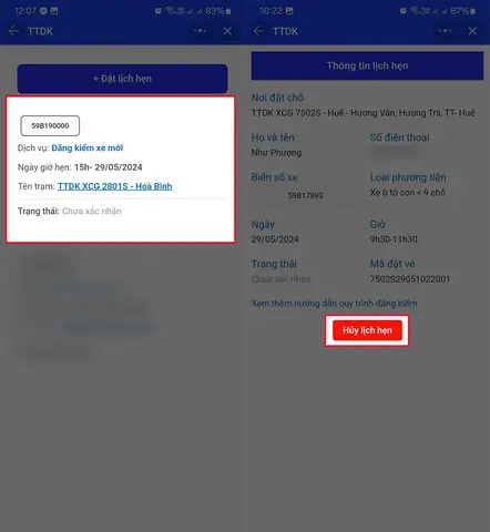 Cách Hủy Lịch Hẹn Đăng Kiểm Xe Ô Tô