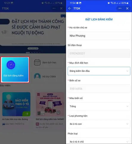 Cách Đặt Lịch Đăng Kiểm Ô Tô Trên Zalo