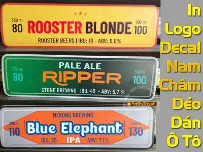 Giá In Logo Decal Nam Châm Dẻo Dán Xe Ôtô, Xe Hơi Giá Rẻ