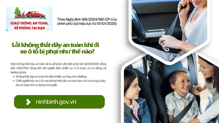 Mức Phạt Tiền Đối Với Người Điều Khiển Ô Tô Và Người Ngồi Ghế Phụ Trên Xe Ô Tô Không Thắt Dây An Toàn