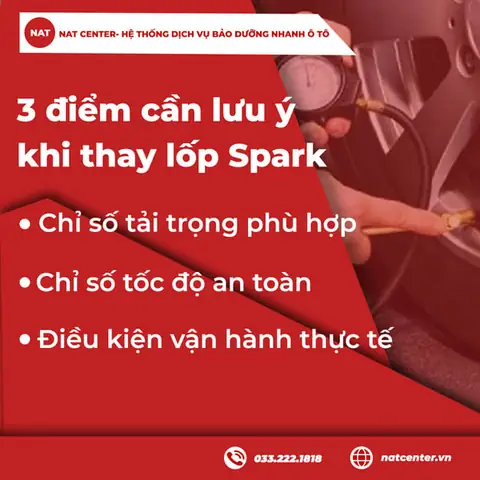 Điểm Cần Lưu Ý Khi Thay Lốp Spark Tại Nat Center