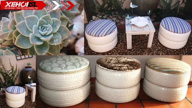 Một Số Hình Ảnh Sử Dụng Lốp Xe Ô Tô Cũ Làm Thành Bàn Ghế: