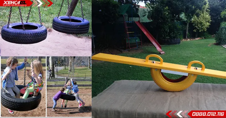 Dùng Lốp Ô Tô Cũ Làm Đồ Chơi Cho Trẻ Em: